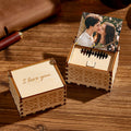 Custom Digital Music Box Any song Tune or Voice Personalized  Wooden Photo Music Box with Text Anniversary Gifts Mother's Day Gift