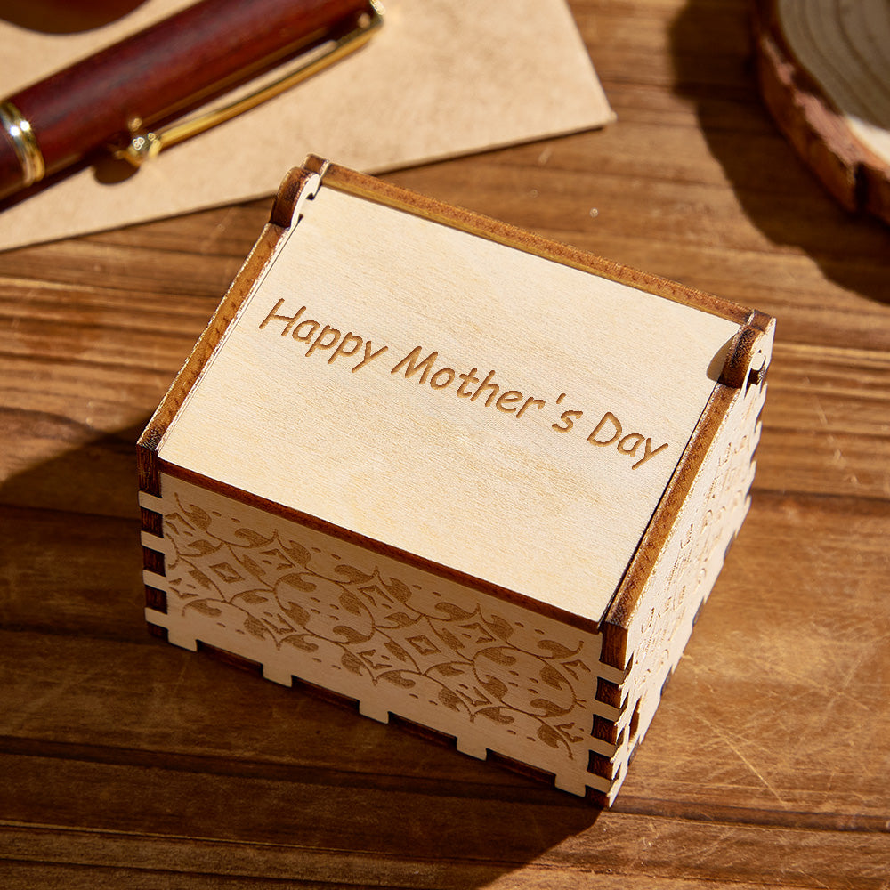 Custom Photo and Text Digital Music Box Any Song Tune or Voice Personalized Wooden Photo Music Box Mother's Day Gift