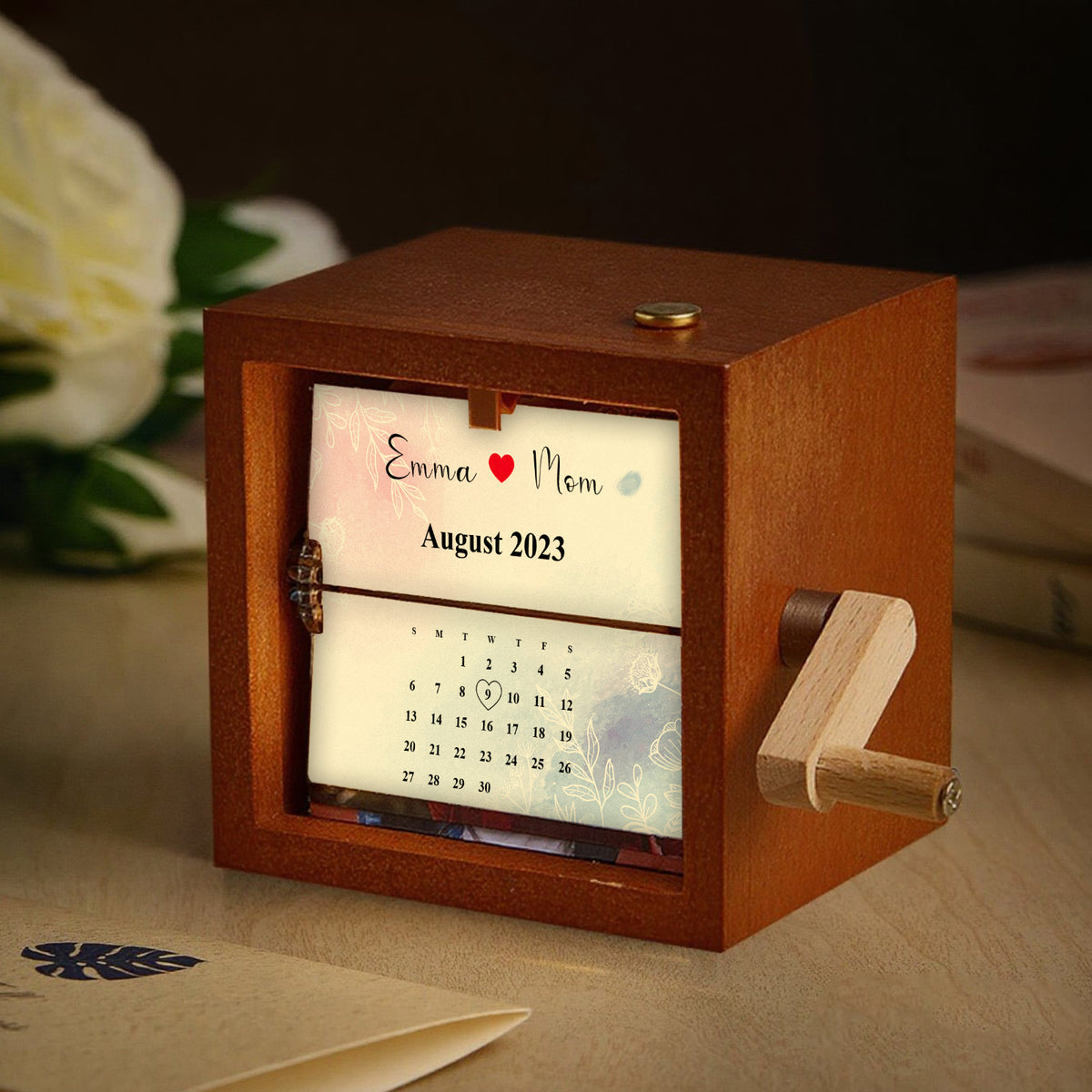 Custom Calendar Photo Flipbook Frame Animation Machine Mechanical Hand-cranked Flipbook Box Photo Album Mother's Day Gifts