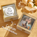 Custom Magical Cake Candle Music Box Flip Box With Personalized Text and Photo Mother's Day Gifts