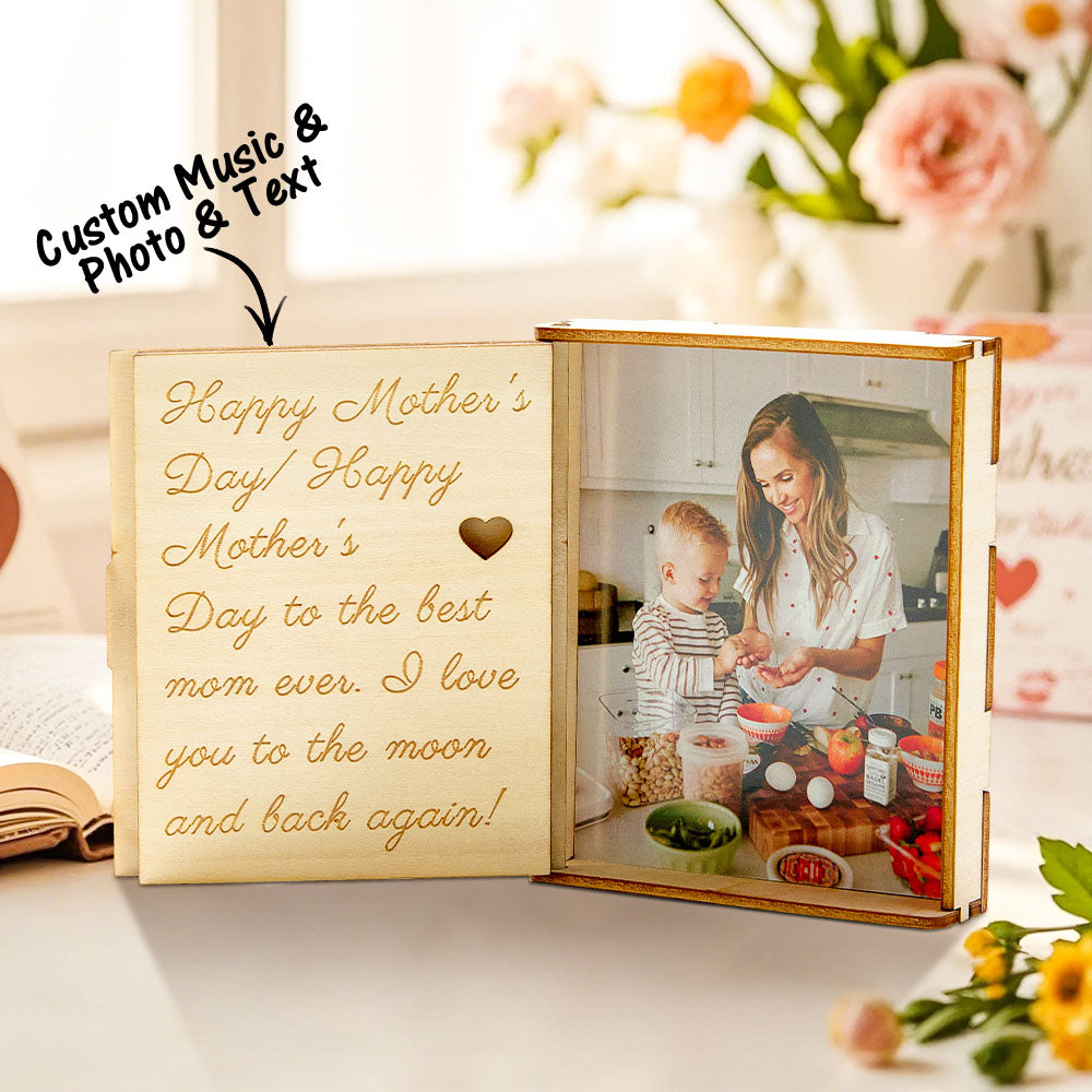 Best Music Gift Box for Girlfriend Custom Photo Music Box with Any Song or Your Voice Mother's Day Gift