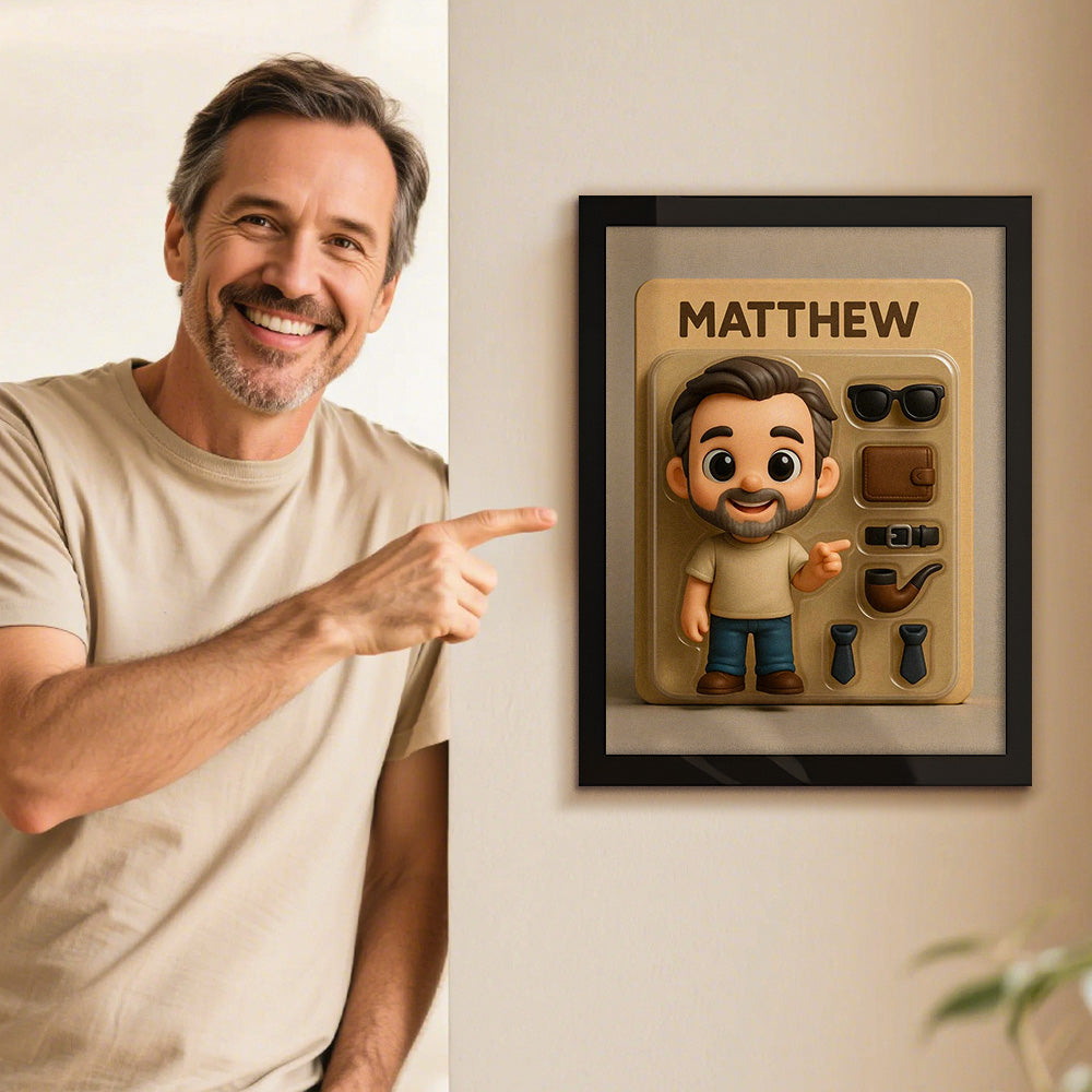 Fully Body Custom Action Figure Portraits | Personalized Toy Box Art | Custom Photo Frame Decorations | Business Style