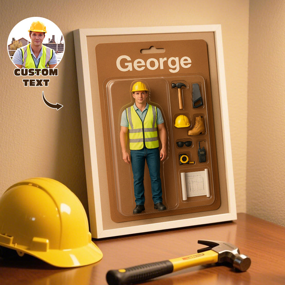 Fully Body Custom Action Figure Portraits | Personalized Toy Box Art | Custom Photo Frame Decorations | Business Style