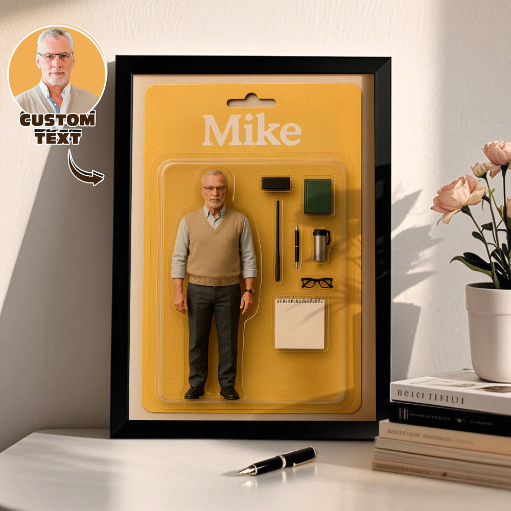 Fully Body Custom Action Figure Portraits | Personalized Toy Box Art | Custom Photo Frame Decorations | The Greatest Man