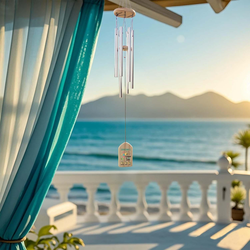 Personalized Wind Chimes Gift Nana Gift Chime Mother's Day Gift Custom Wind Chime Grandparents Day Gift