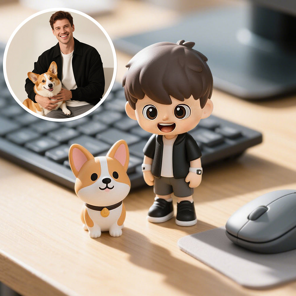 Custom 3D Mini Figure from Your Photo Personalized Desk Toy for Office Decor