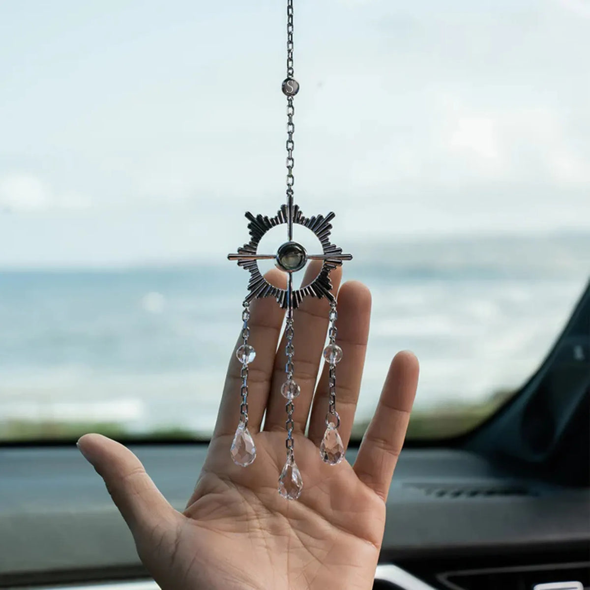 Personalized Butterfly Photo Sun Catcher Projection Ornament Car Decor