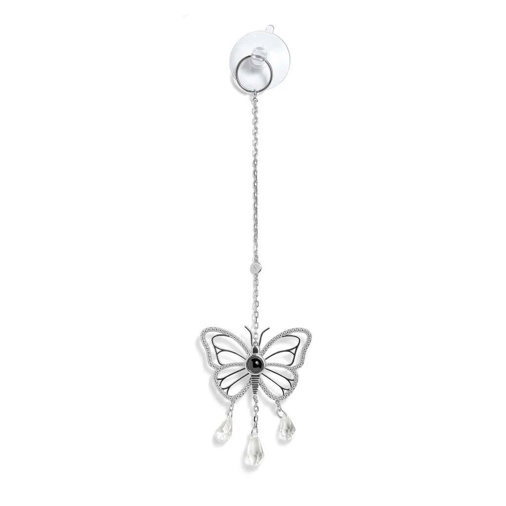Personalized Butterfly Photo Sun Catcher Projection Ornament Car Decor