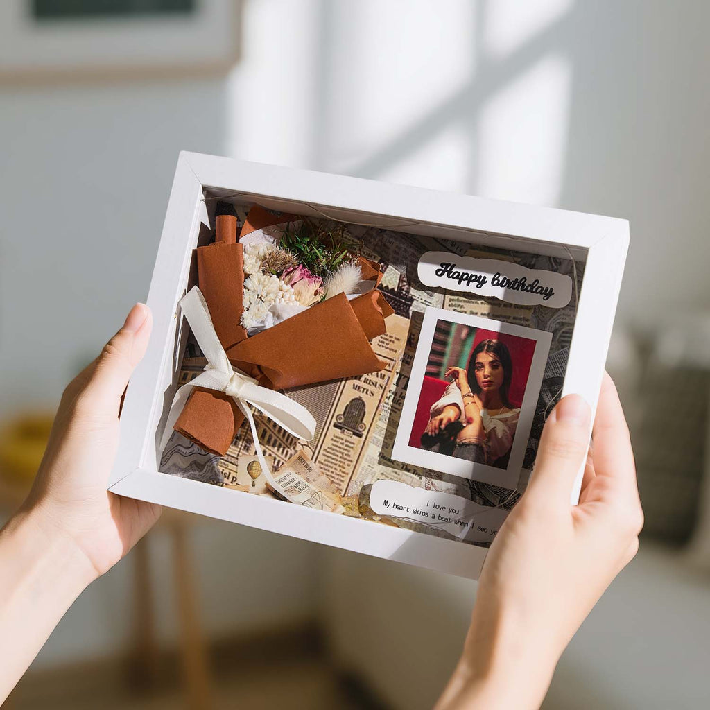 Custom Photo Bouquet Frames Custom Photo Night Light Romantic Home Decor Gifts for Her Birthday Gift