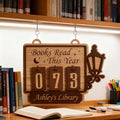 Personalized Books Read Tracker Books Read This Year Bookshelf Counter Bookish Decor Bookish Gift Gift for Readers Book Lovers Gift