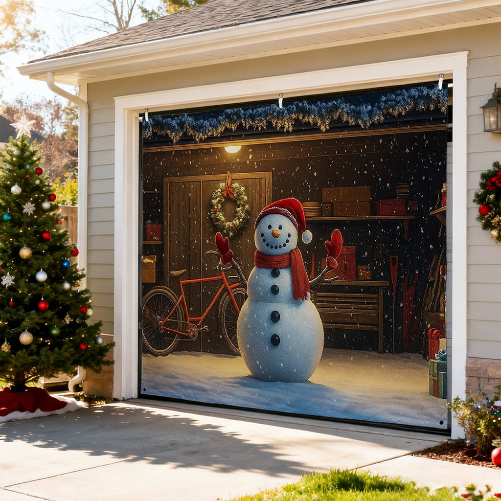 Christmas Garage Door Covers Custom Holiday Door Curtain, Festive Outdoor Decoration, Hanging Garage Cover