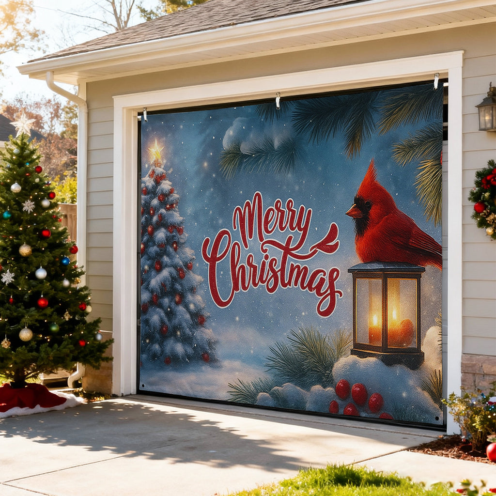 Christmas Garage Door Covers Custom Holiday Door Curtain, Festive Outdoor Decoration, Hanging Garage Cover