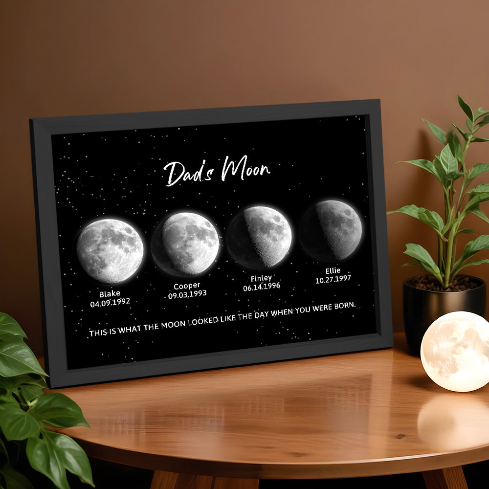 Custom Moon Phase Night Sky Print Dad's Moon Unique Father's Day Gifts