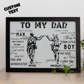 Custom Soldier Wooden Frame Army Style To My Dad with Name Father's Day Gift