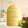 Personalized Arched Wedding Sign Gold Mirror Welcome Sign Gift for Wedding
