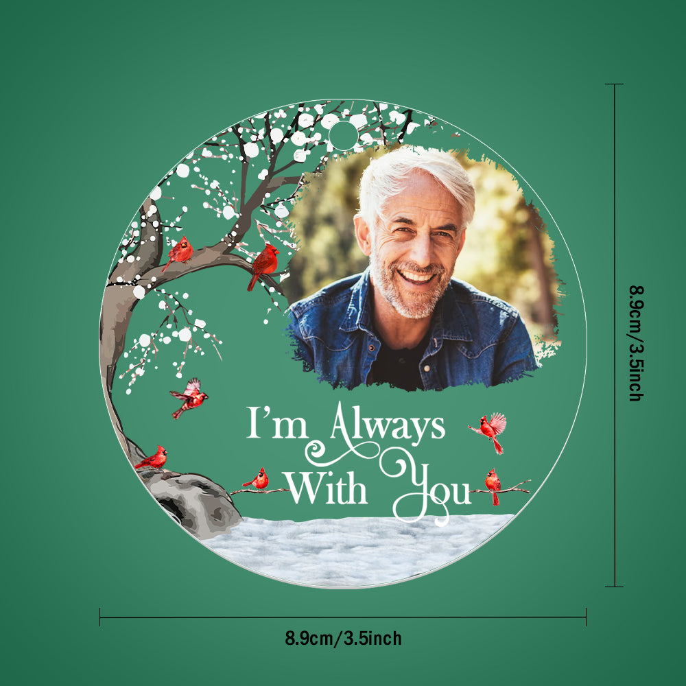 Personalized Memorial Ornament with Photo Christmas Ornament Memorial Gift for Family or Friends