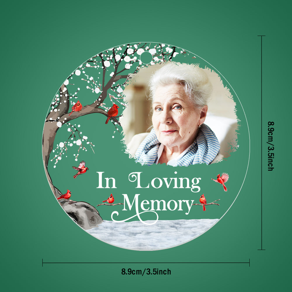 Personalized Memorial Ornament with Photo Christmas Ornament Memorial Gift for Family or Friends