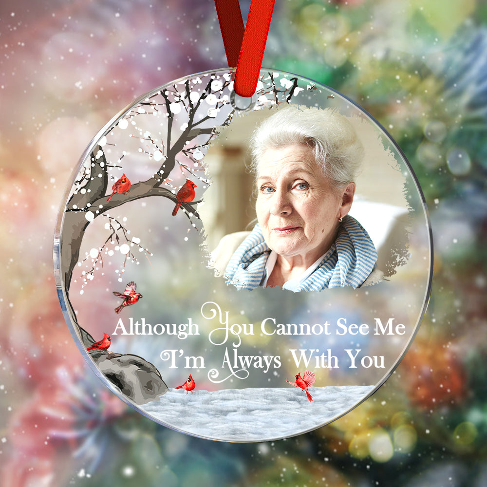 Personalized Memorial Ornament with Photo Christmas Ornament Memorial Gift for Family or Friends