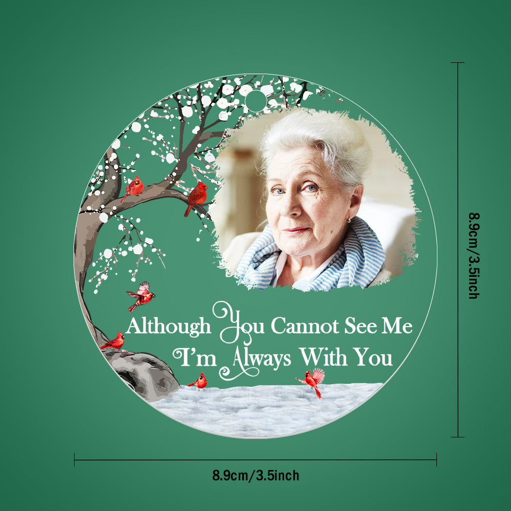 Personalized Memorial Ornament with Photo Christmas Ornament Memorial Gift for Family or Friends