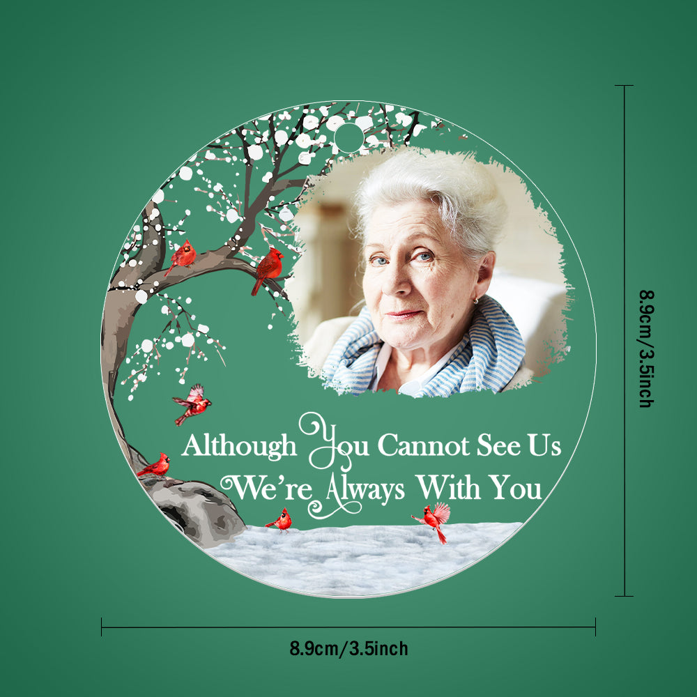 Personalized Memorial Ornament with Photo Christmas Ornament Memorial Gift for Family or Friends
