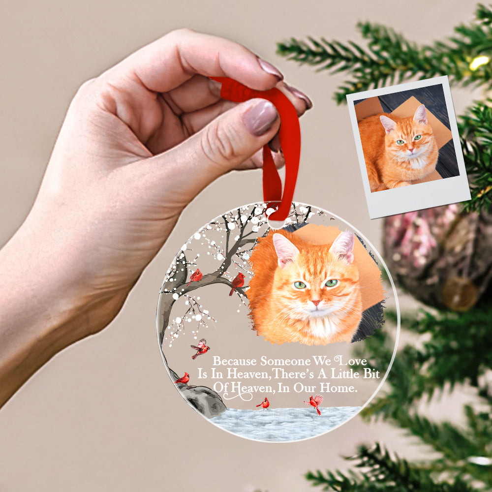 Personalized Memorial Ornament with Photo Christmas Ornament Memorial Gift for Family or Friends