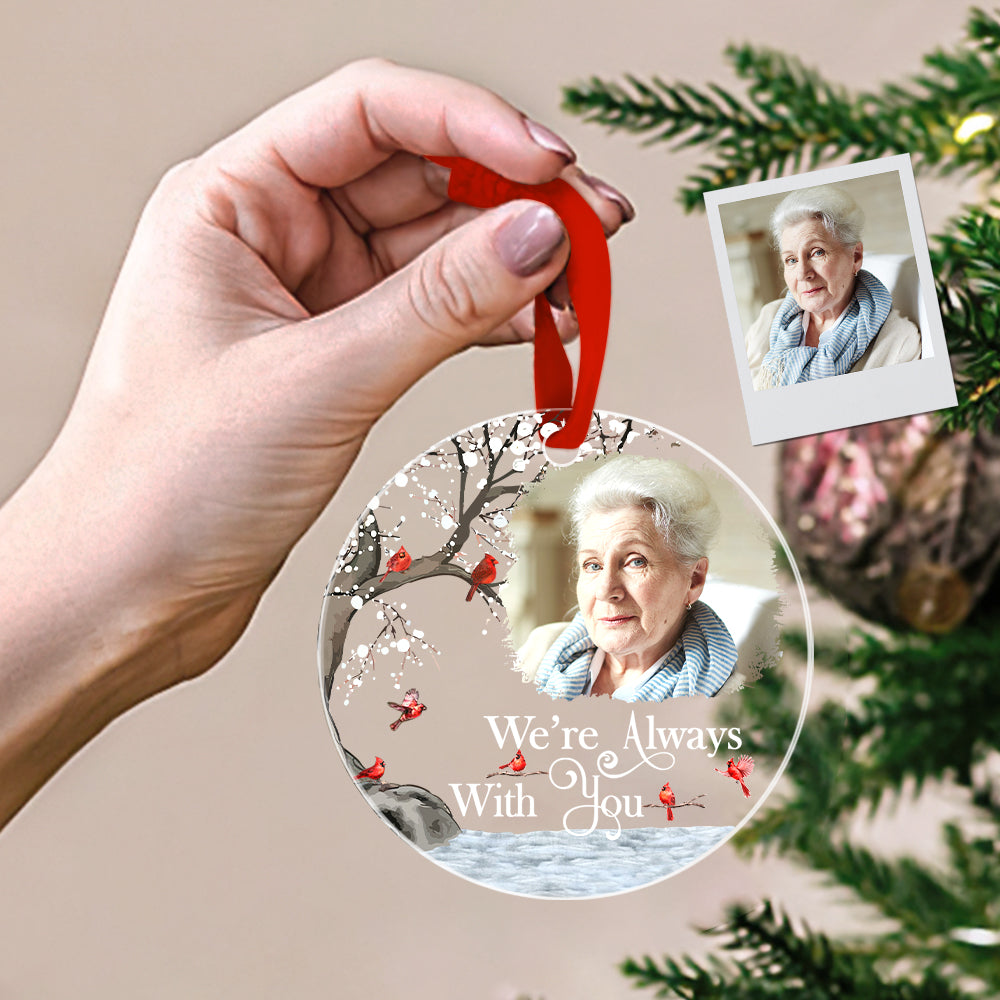 Personalized Memorial Ornament with Photo Christmas Ornament Memorial Gift for Family or Friends