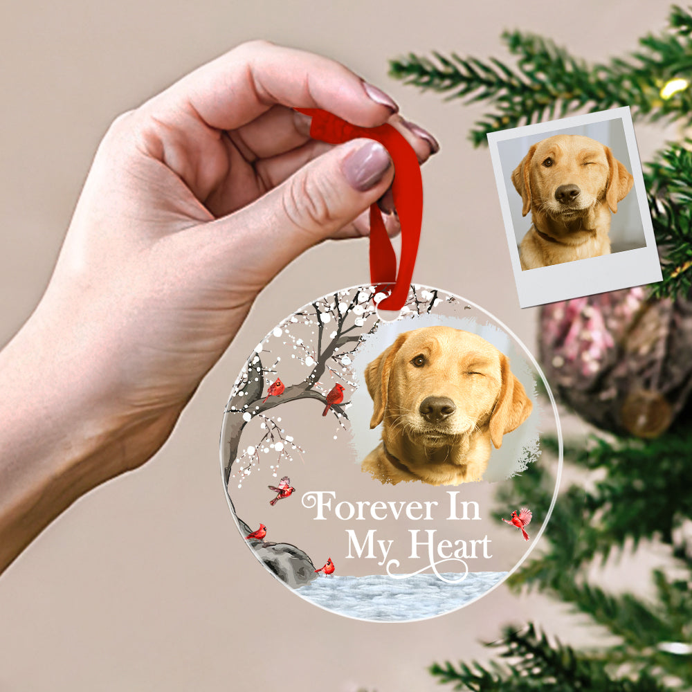 Personalized Memorial Ornament with Photo Christmas Ornament Memorial Gift for Family or Friends