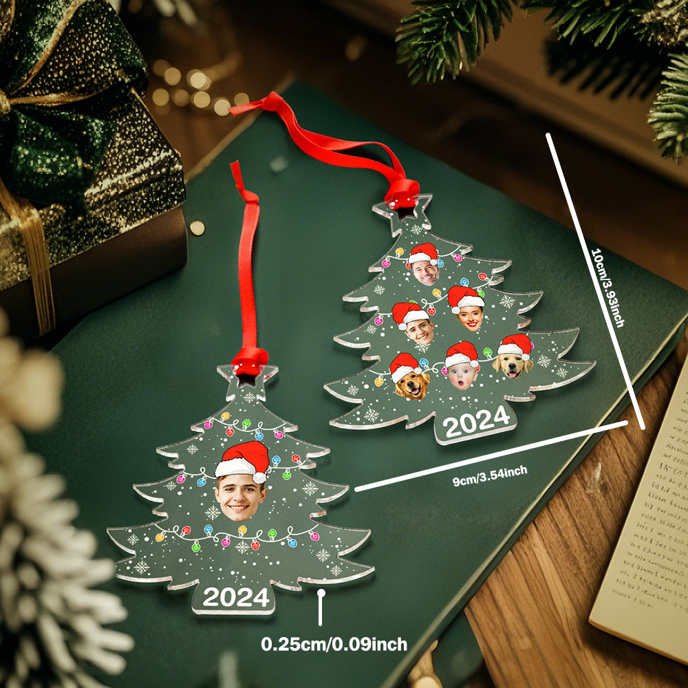 Personalized Family Photo Christmas Tree Ornament Christmas Decorate Gift for Family