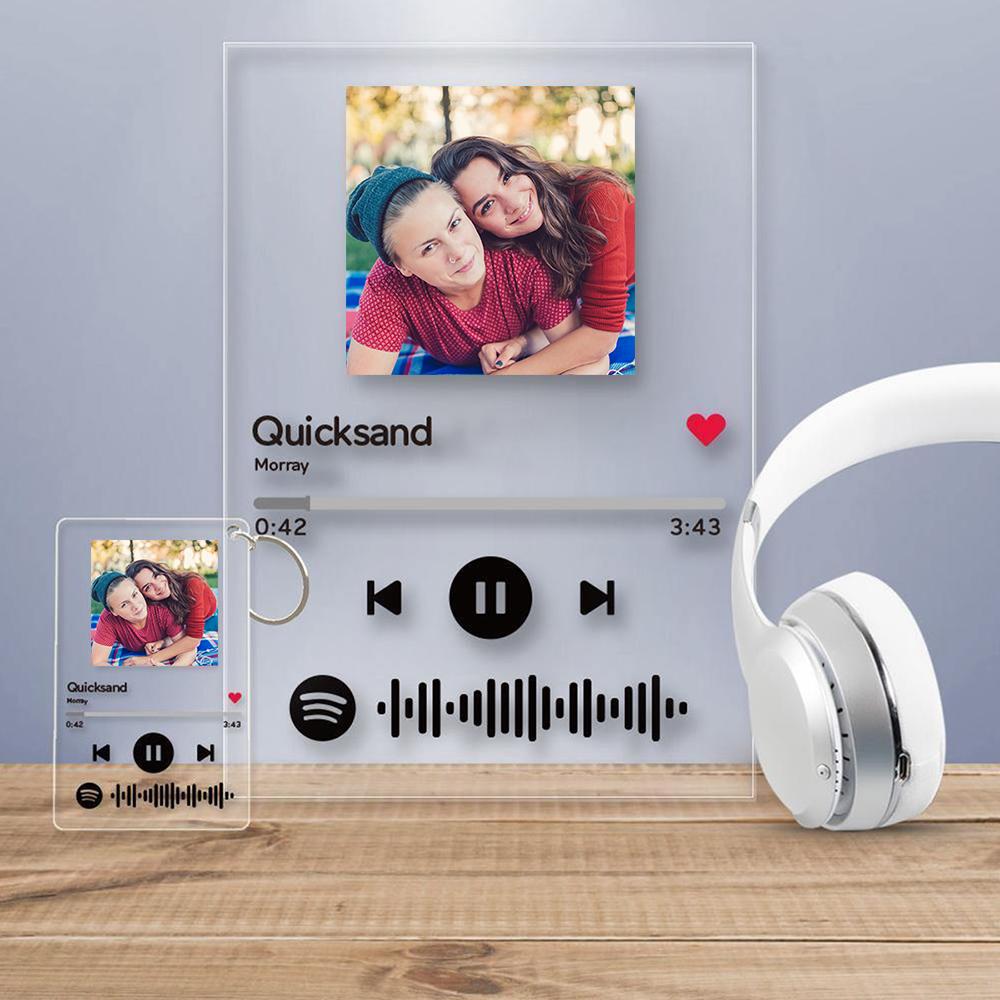 Scannable Custom Spotify Code Acrylic Music Plaque Gifts For Friend 4.7in*6.3in (12*16cm)