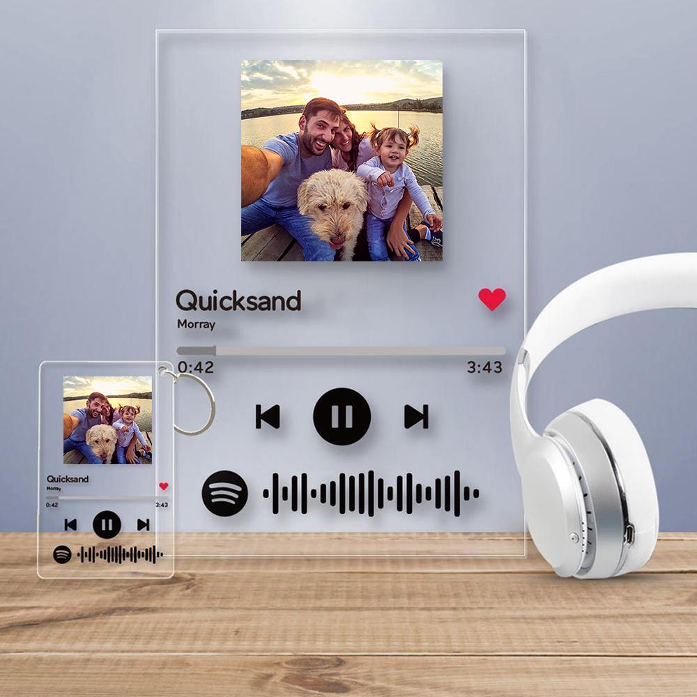 Scannable Custom Spotify Code Acrylic Music Plaque Gifts For Friend 4.7in*6.3in (12*16cm)