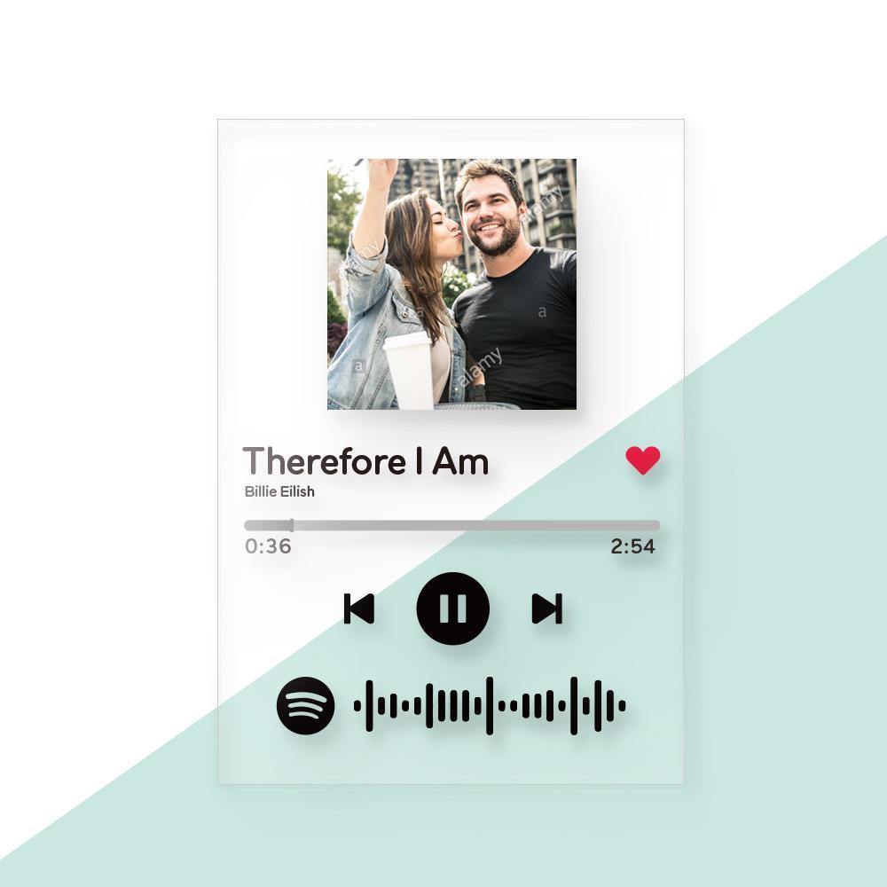 Scannable Custom Spotify Plaques Acrylic Music Plaque Romantic  4.7in*6.3in (12*16cm)