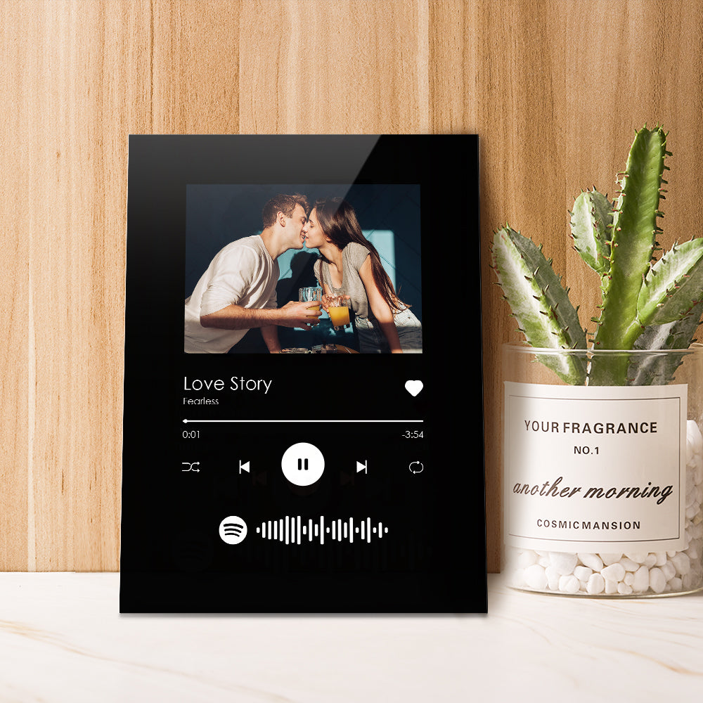 Custom Spotify Plaques Scannable Music Black Plaque-Best Gift For Her