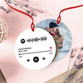 Scannable Spotify Code Ornaments Photo Hanging Ornament, Custom Music Song Photo Ornament White