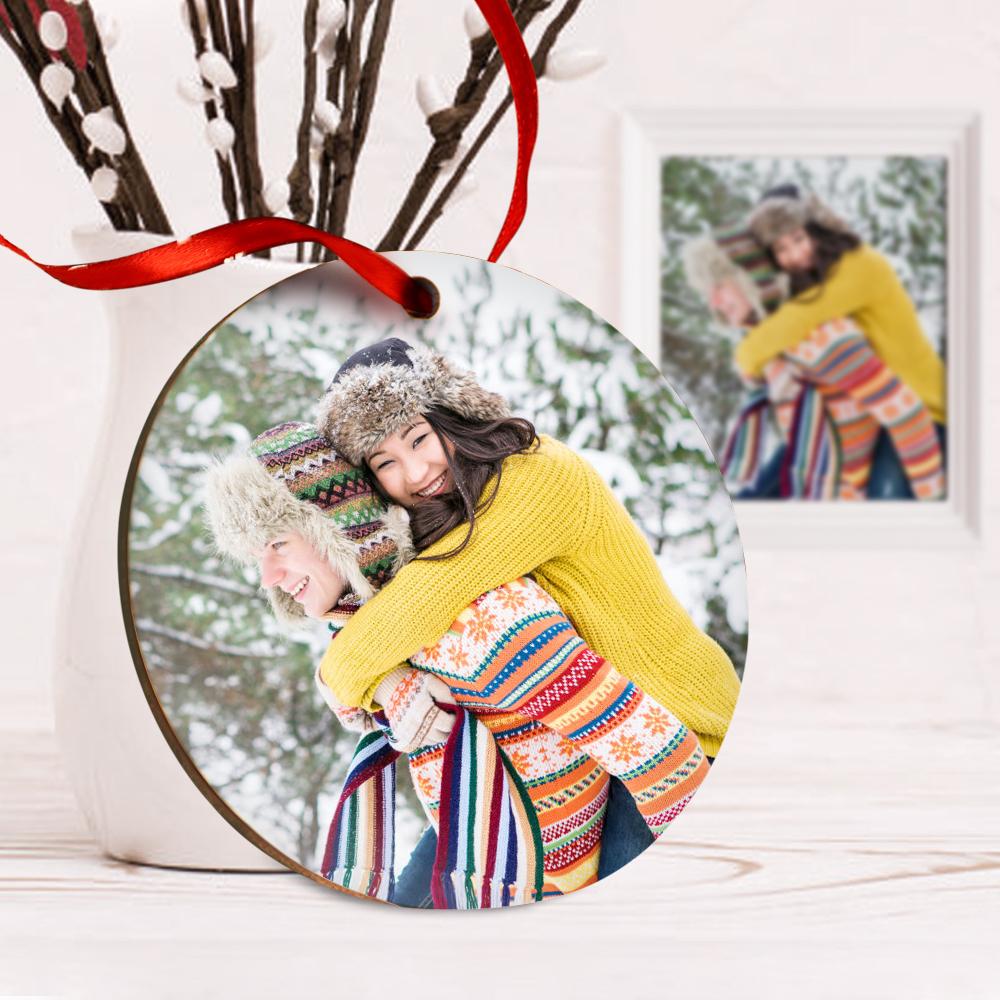 Custom Scannable Spotify Code Ornaments Hanging Ornament, Photo Music Song Ornaments Pink Memorial Gifts