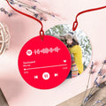 Custom Scannable Spotify Code Ornaments Hanging Ornament, Photo Music Song Ornaments Pink Memorial Gifts
