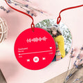 Custom Scannable Music Code Ornaments Hanging Ornament, Photo Music Song Ornaments Pink Memorial Gifts