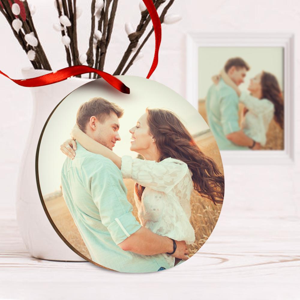 Scannable Spotify Code Ornaments Hanging Ornament, Photo Music Song Ornaments Yellow Memorial Gifts