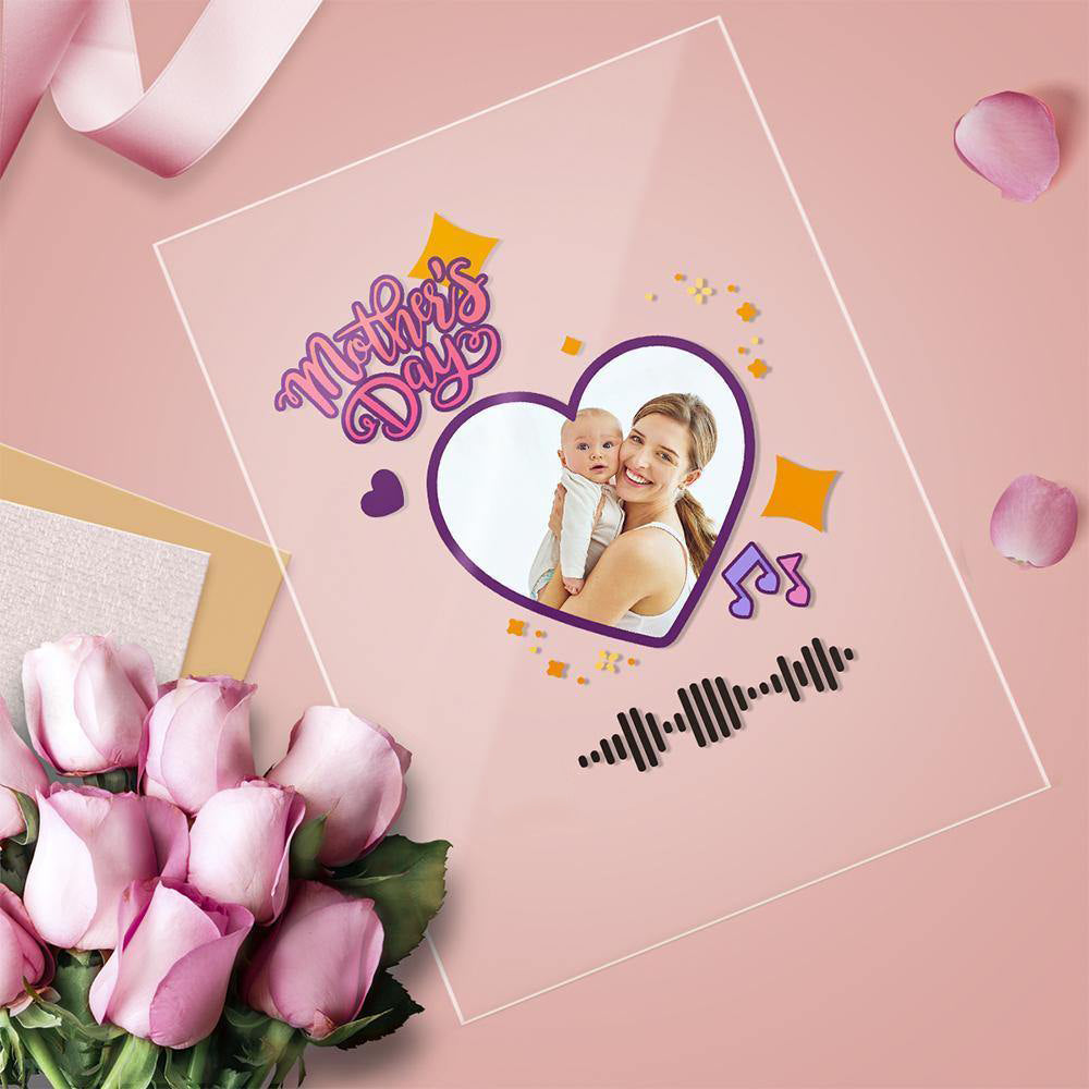Scannable Music Code Acrylic Music Plaque Love Gifts for Mom