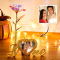 Galaxy Flower Rose with Your Photo Base