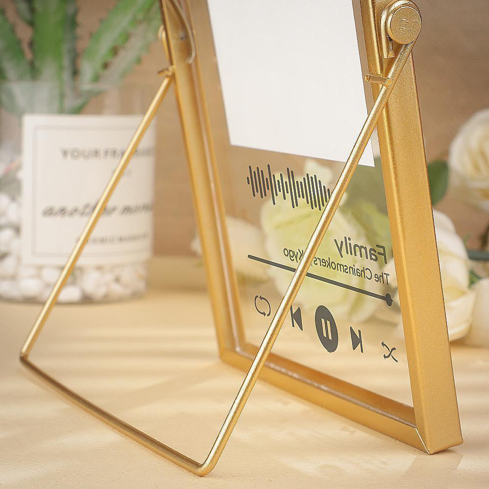 Custom Music Code Music Plaque Art With Golden Frame