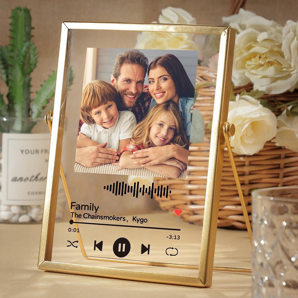Custom Music Code Music Plaque Art With Golden Frame