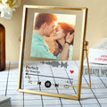 Custom Music Code Music Plaque Art With Golden Frame