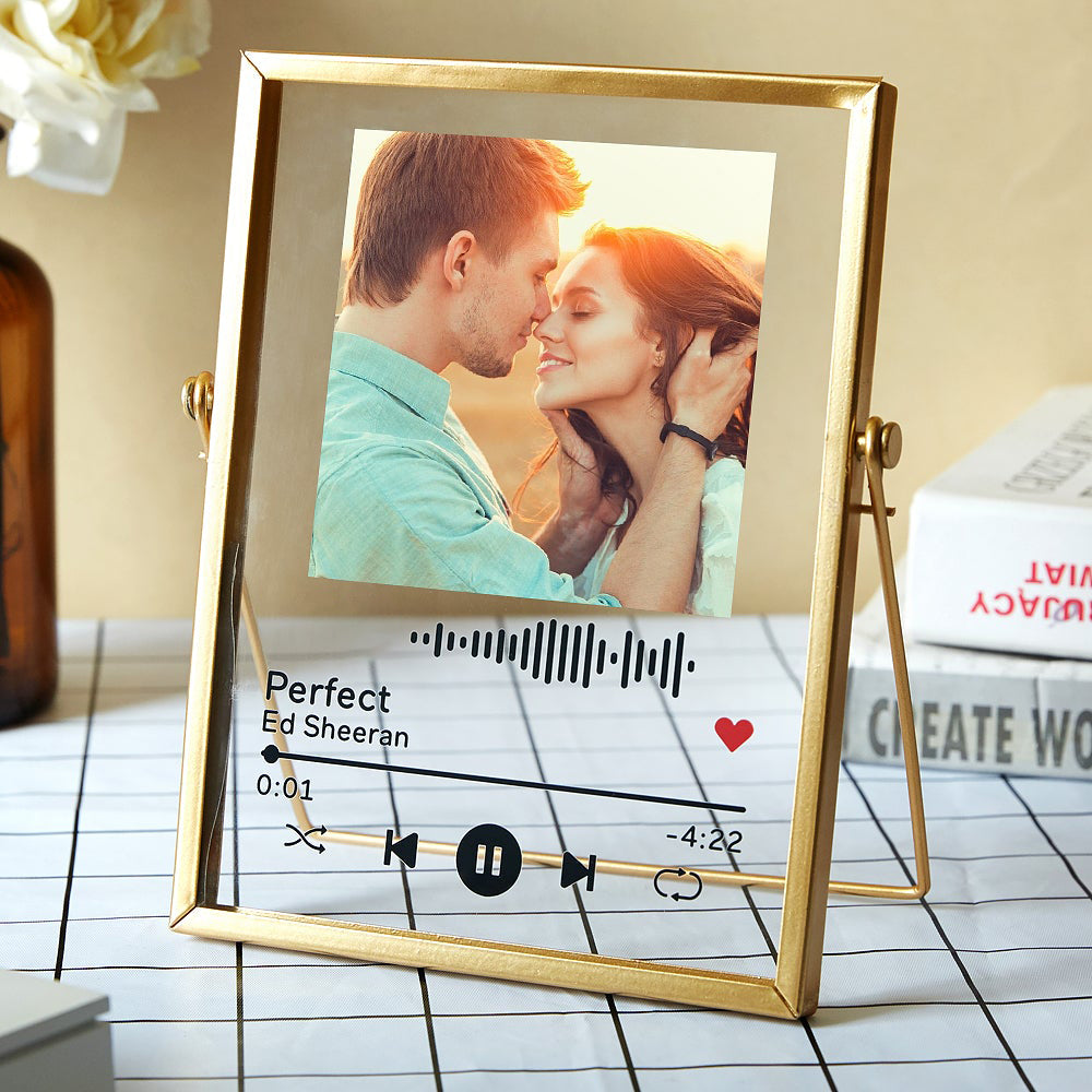 Custom Music Code Music Plaque Art With Golden Frame