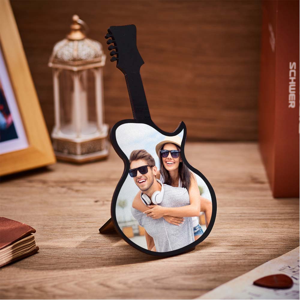 Custom Photo Guitar Frame Personalized Picture Frame Music Lover Gifts