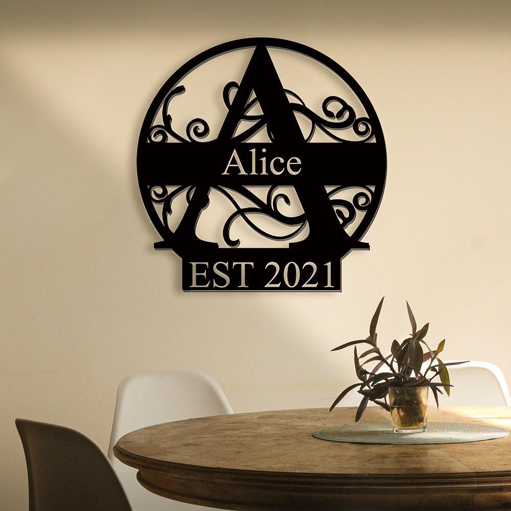 Custom Family Name Decor Last Name Sign Best Gift for Your Loved Ones - M