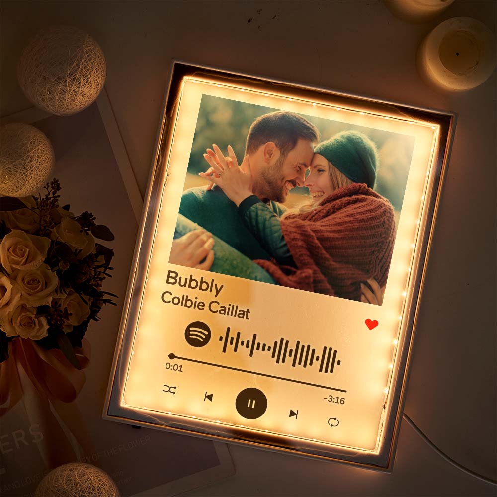 Scannable Custom Spotify Code Night Light Mirror Music Home Gifts