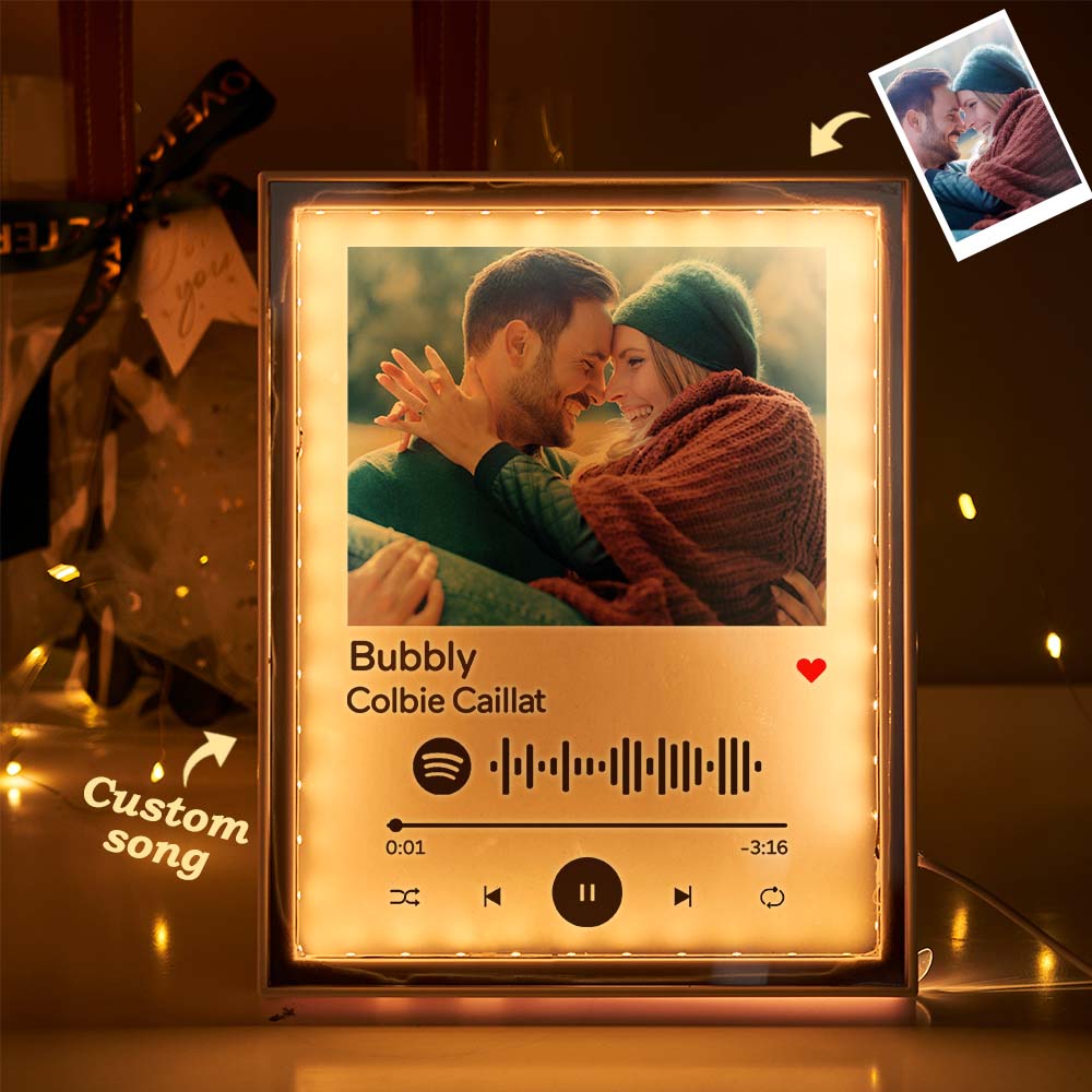 Scannable Custom Spotify Code Night Light Mirror Music Home Gifts
