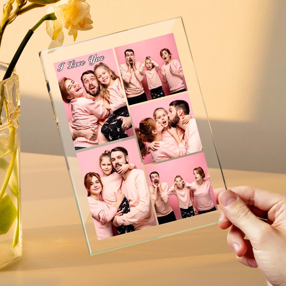 Custom Multi Photo Acrylic Night Light Personalized Collage Photo Lamp