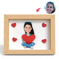 Anniversary Gift Heart Women Clay Figure Frame Gifts