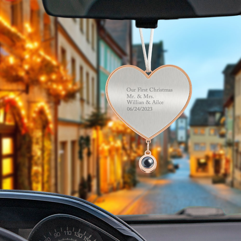 Custom Projection Ornament Personalized Heart Christmas Ornament Gifts for Her